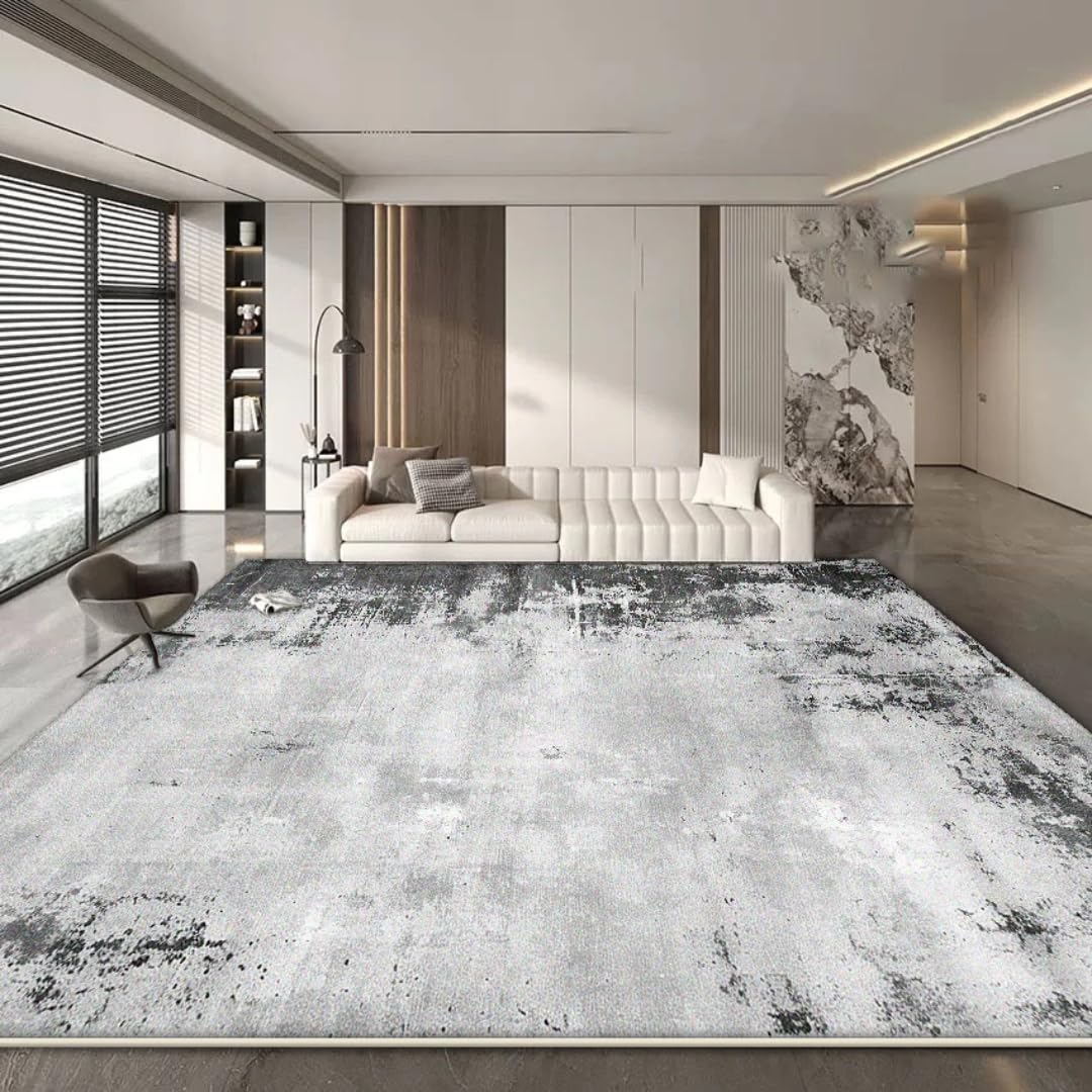 Tapis de salon abstrait grand format 180 x 280 cm flanelle premium