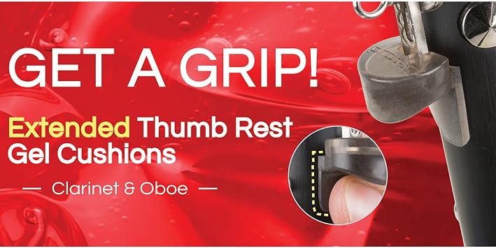 Clarinet/Oboe Thumb Gel Cushion with Extended Support, Size Small (fits thumb rests up to 13mm wide), by Protec, Model A353