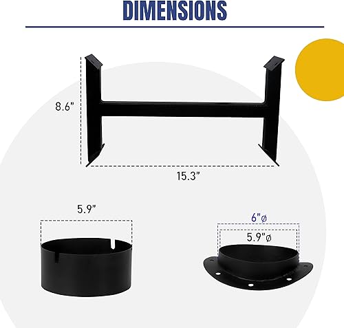 Miniatura 3 de Kit adaptador de estufa de doble barril – para tambores de 30 a 55 galones – Kit de adaptador – Equipo de campamento Kit de estufa de barril –