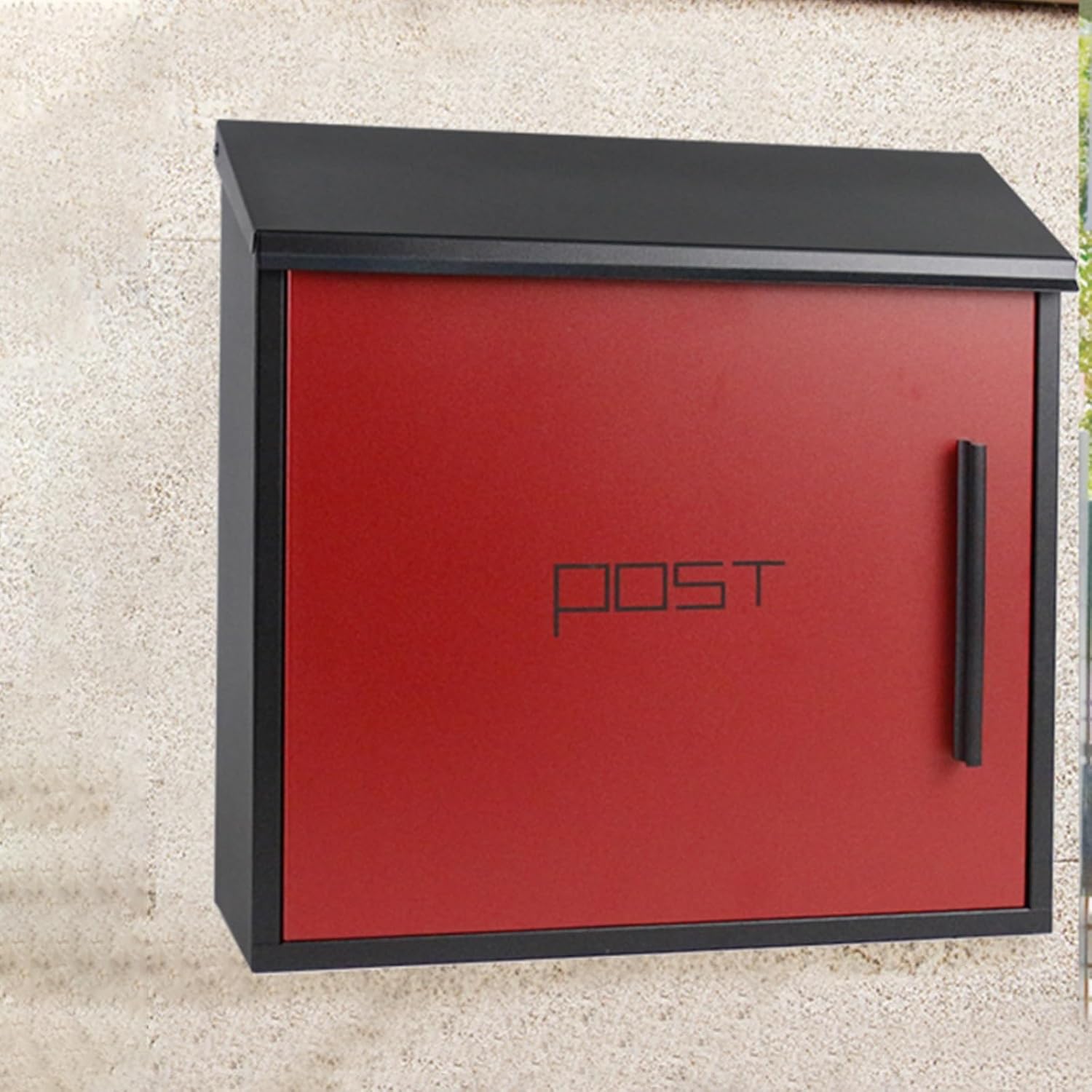 MELPHI Mailboxes for Outside, Hanging Secure Post Box, Modern Design Mailbox, Collection Boxes, Security Drop Box, Large Capacity, Wall-Mount Mailbox (Color : Red)