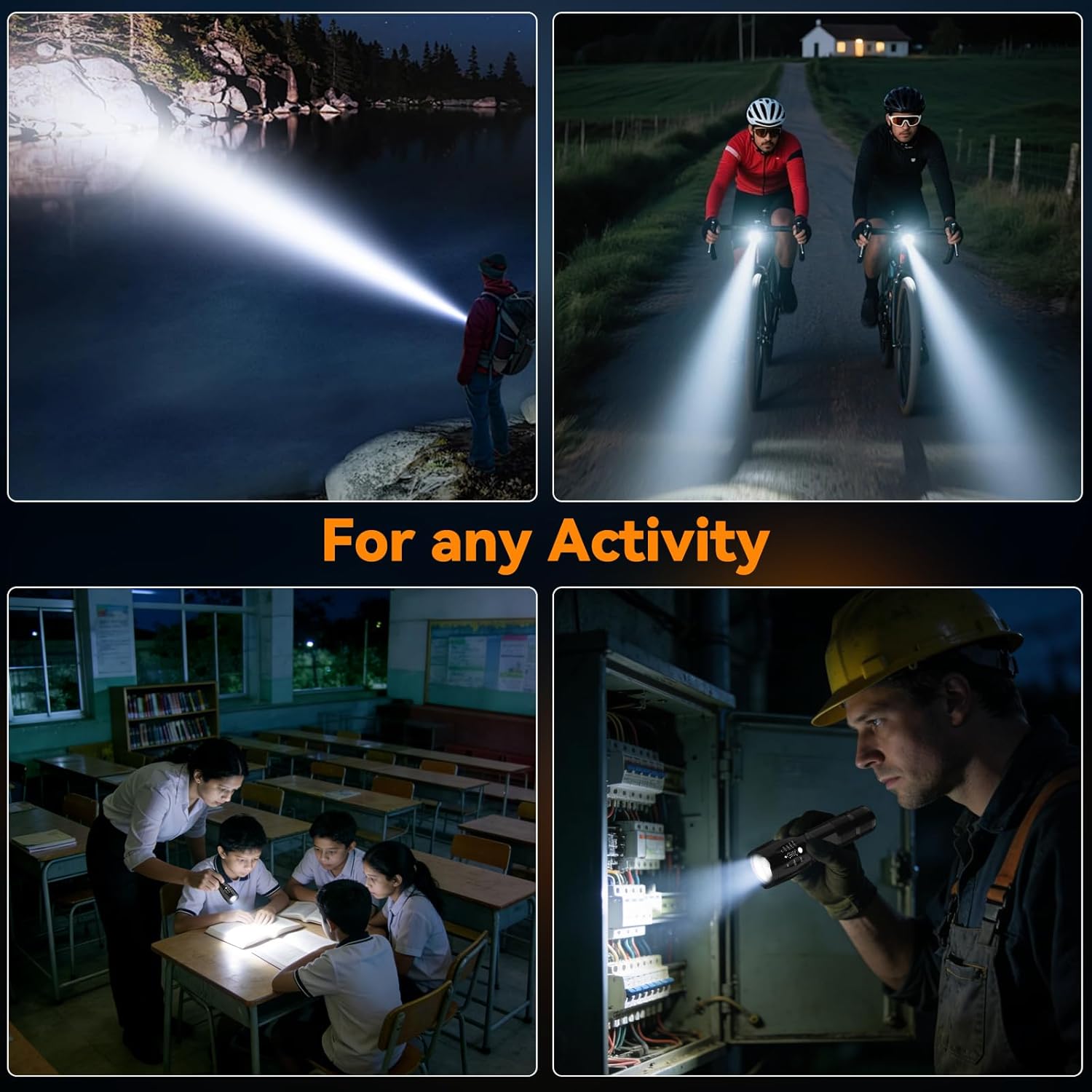 SUN LED Flashlight, Small Flashlights Powerful High Lumens 5 Modes,