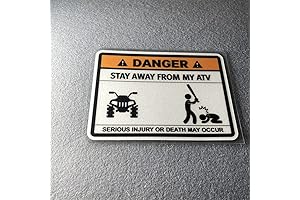 ATV Decals and Stickers: Barricade Badassery with 'Warning Stay Away from My ATV' Graphics