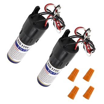 RCO410 3 in1 Compressor Hard Start Capacitor Kit Compatible with Refrigerators & Freezers 1/4-1/3 H.P. 115VAC, Repalce for TJ90RCO410, AP4503017, 600-410, HS410, RC0410, RCO-410-2 Pack
