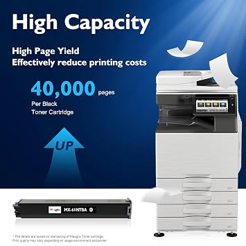MX-60NT MX-61NT Black Toner Cartridge 1-Pack Replacement for Sharp | MX-60NT-BA MX-61NT-BA MX-60NTBA MX-61NTBA MX60NTBA MX61NTBA Toner for MX-2630 MX-3050 MX-3051 MX-3071 MX-4071 MX-5071 MX-6071