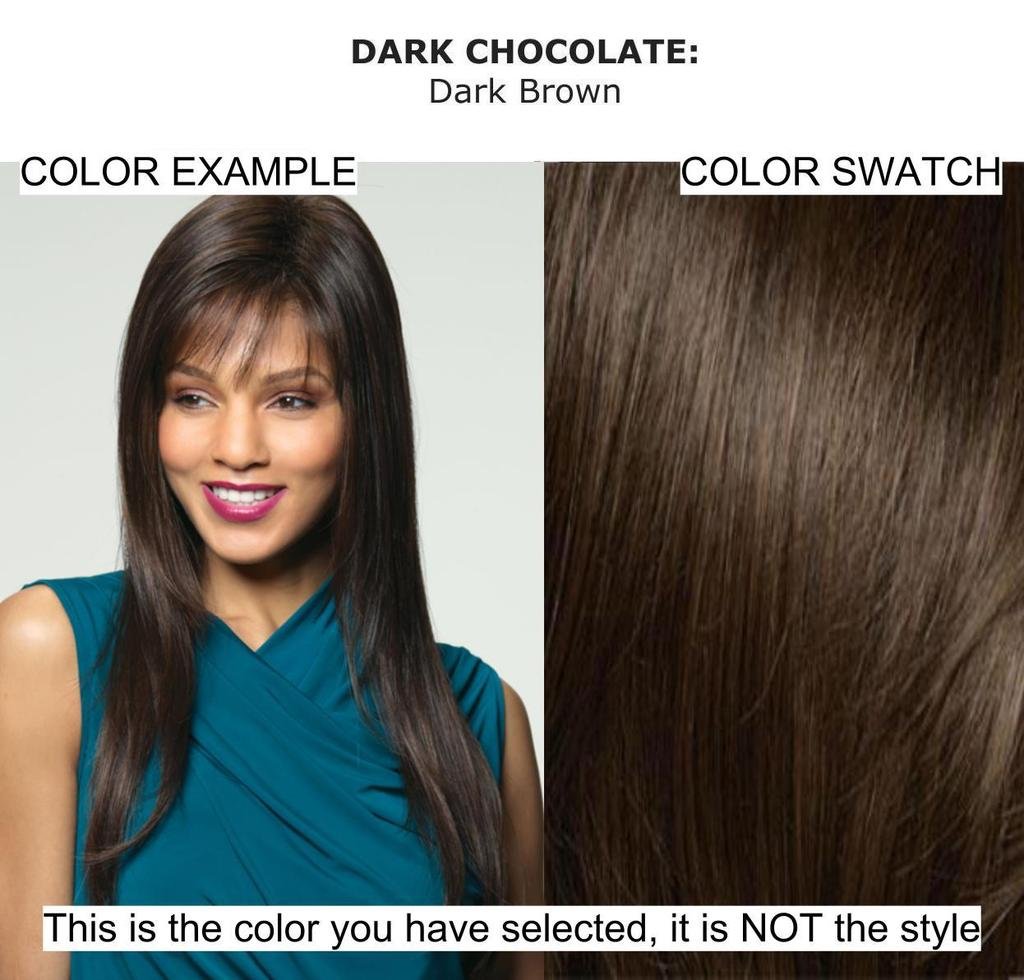 Bundle - 3 items: Bailey Wig by Rene Paris, Christy's Wigs Q & A Booklet & Wide Tooth Comb - Color: DARK CHOCOLATE