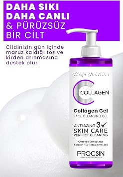 PROCSIN Pore Firming Collagen Facial Cleansing Gel, Deep Cleansing & Skin Firming, Daily Use, 150 ML