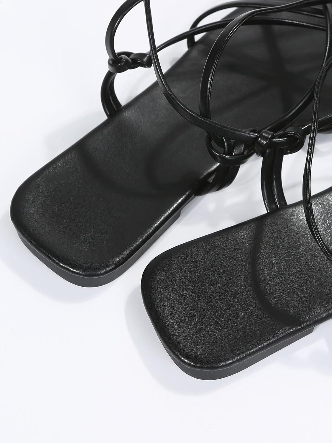 GORGLITTER Women's Summer Strappy Beach Sandals Dressy Leather Lace Up Thong Gladiator Cute Vacation Sandals Shoes 2026 - Image 7