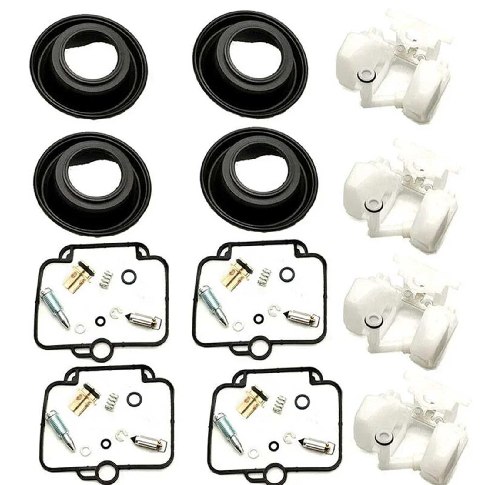 ZYSM Kit De Réparation Carburateur Pour Suzuki Bandit 1200, GSF1200S, GSXR1100, GSXR600W, GSXR750, Katana 750, Avec Diaphragme Et Flotteur (lot 4) Pièces de carburateurs