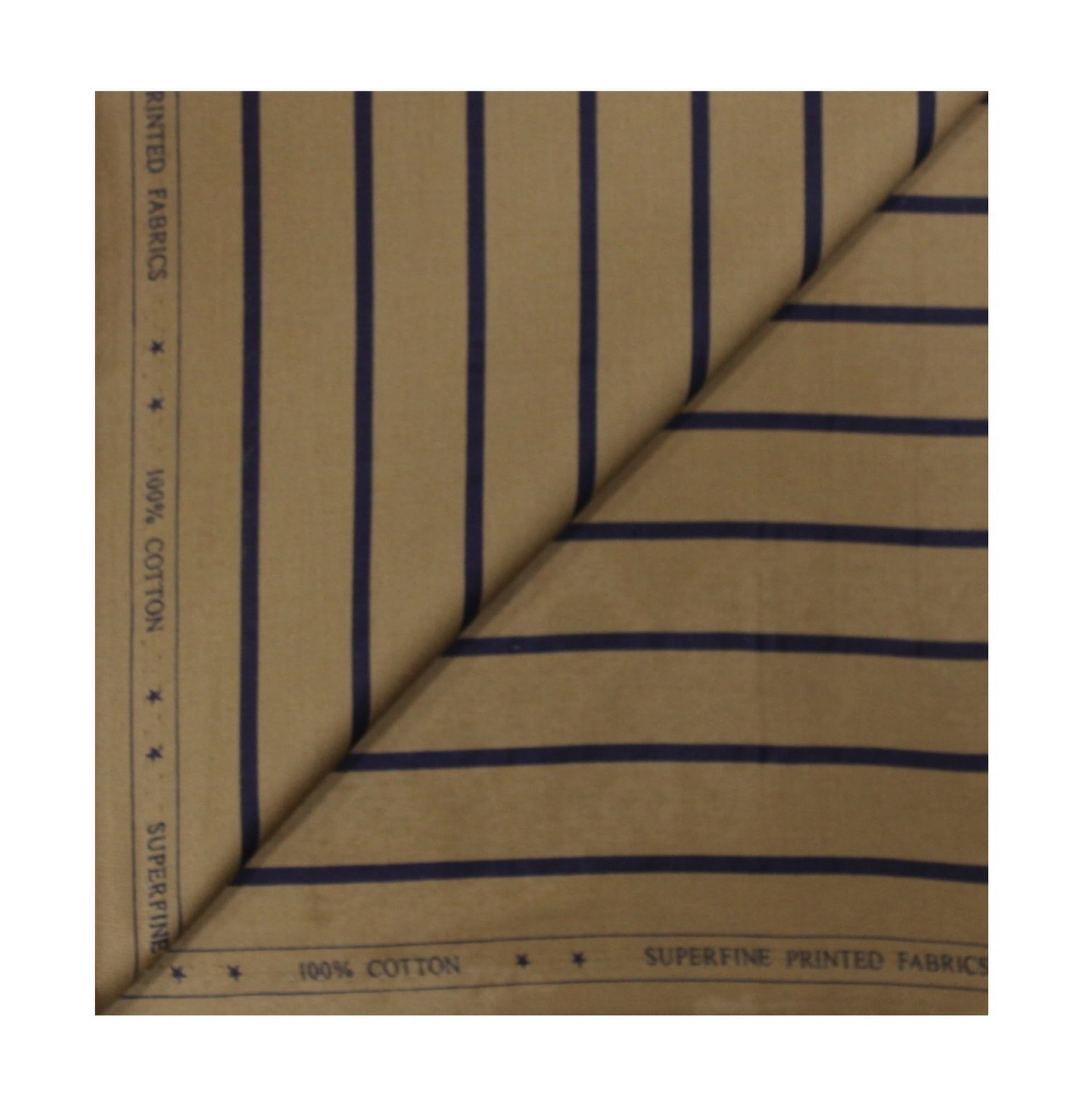 V Walker's Men's Cotton Striped Unstitched Shirt Fabric 1.60m (Black)-picture-35