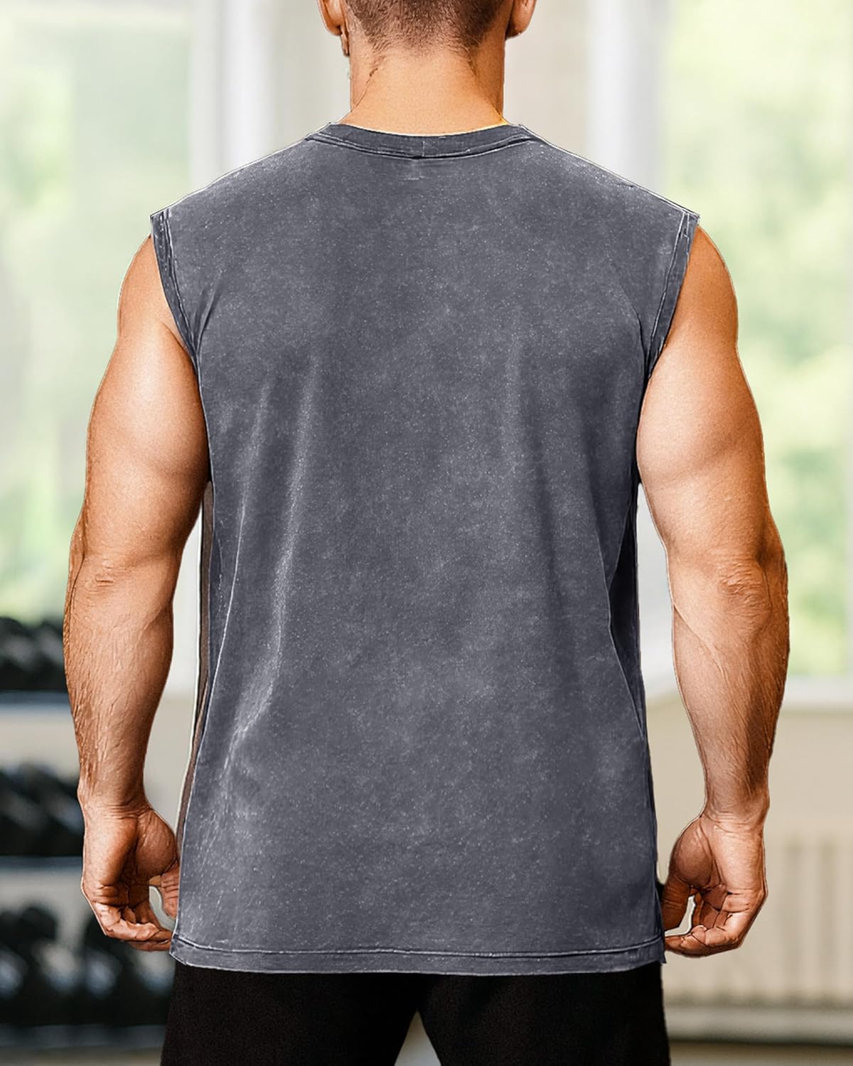 CHICGAL Mens Tank Tops Summer Sleeveless Muscle Shirts Cotton Loose Fit Tee Shirts - Image 4