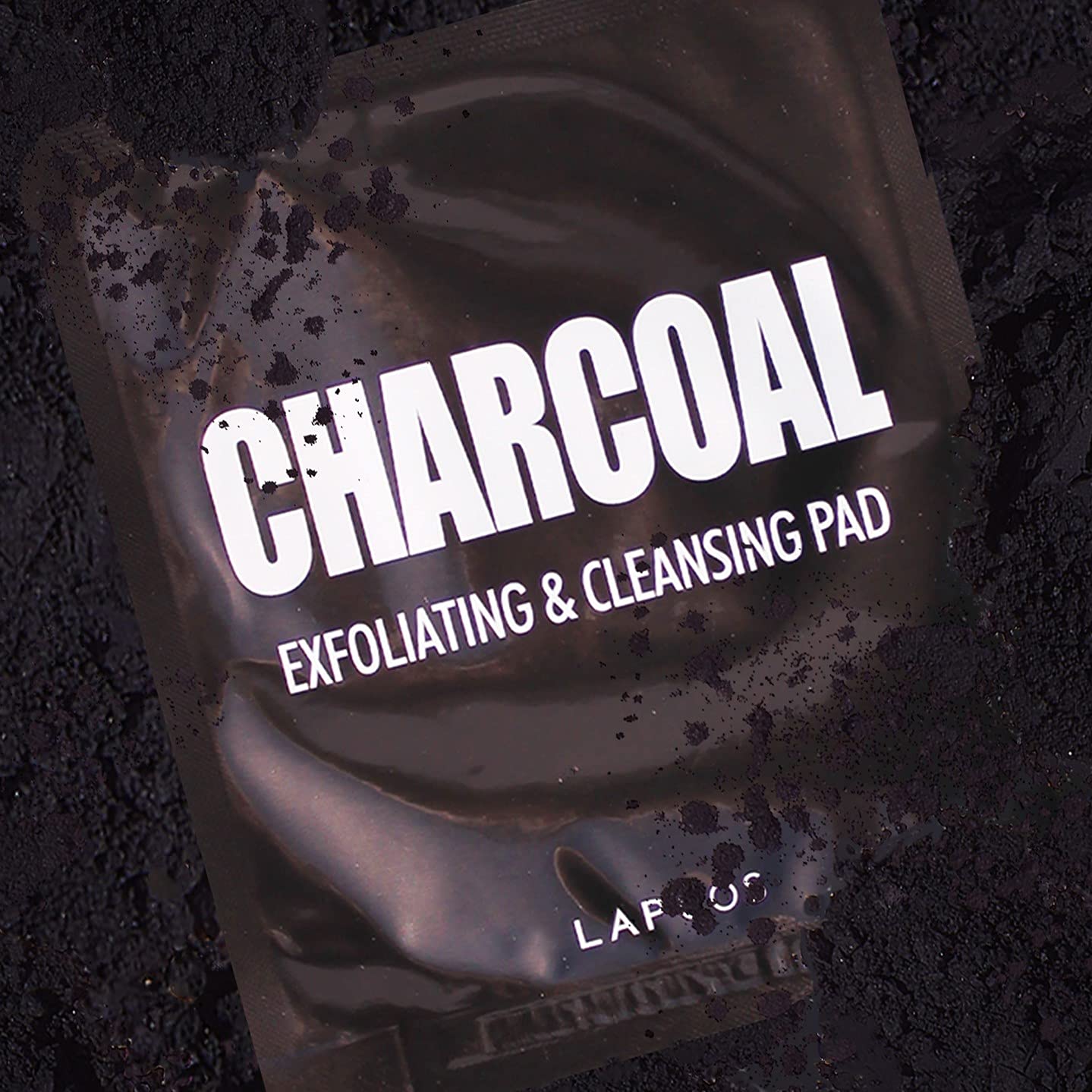 LAPCOS Exfoliating and Cleansing Pad, Clear Complexion Treatment for Acne Prone or Aging Skin, Korean Beauty Favorite, Individually Packaged (5 Pack, Charcoal)