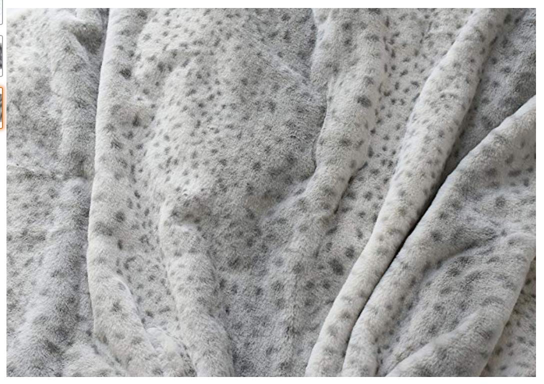 Unique Faux Fur Throw by Cynthia Rowley, Ultra Soft Plush Blanket in