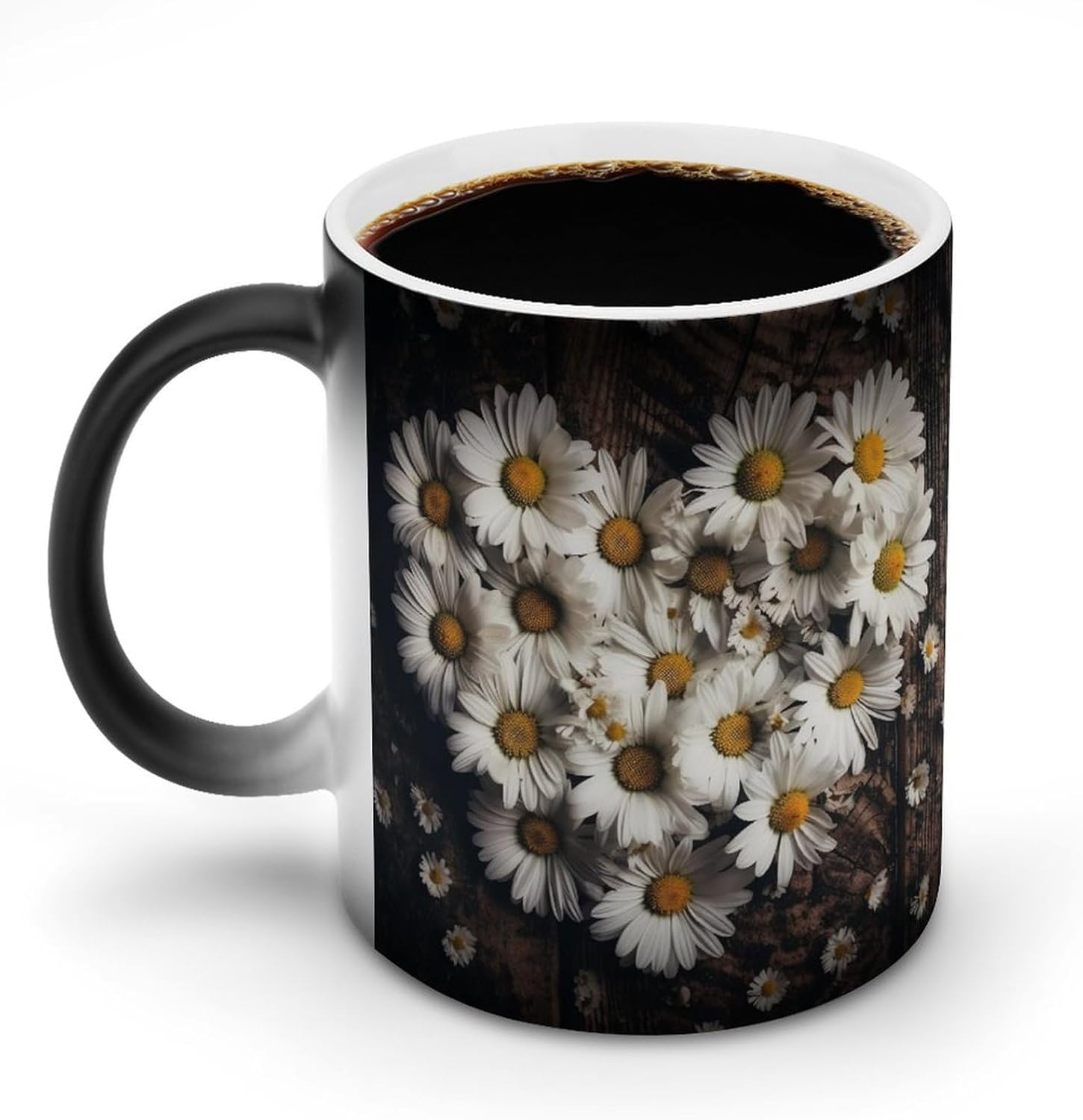 Color Changing Cups,Heart Shaped Shape Printed 11 Oz Ceramic Cups for Birthday Men Women