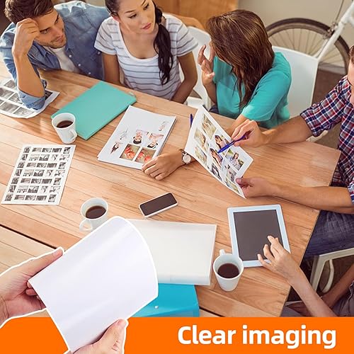 Miniatura 4 de Papel fotográfico de una sola cara de alto brillo, 8 x 11.5 pulgadas, paquete de 20 hojas, 7.05 oz, blanco, se adapta a sublimación térmica,