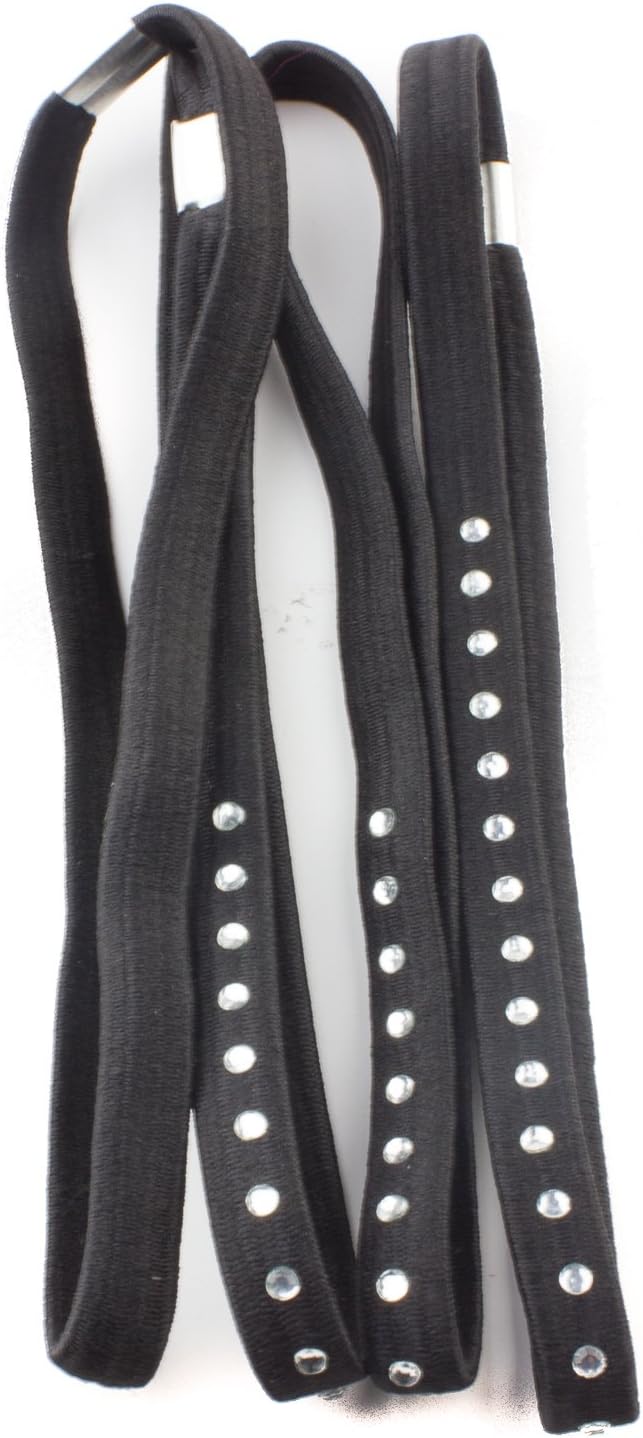 Mens Pack Of 4 Black Thin Hair Elastic Football Sports Stretchy Headbands