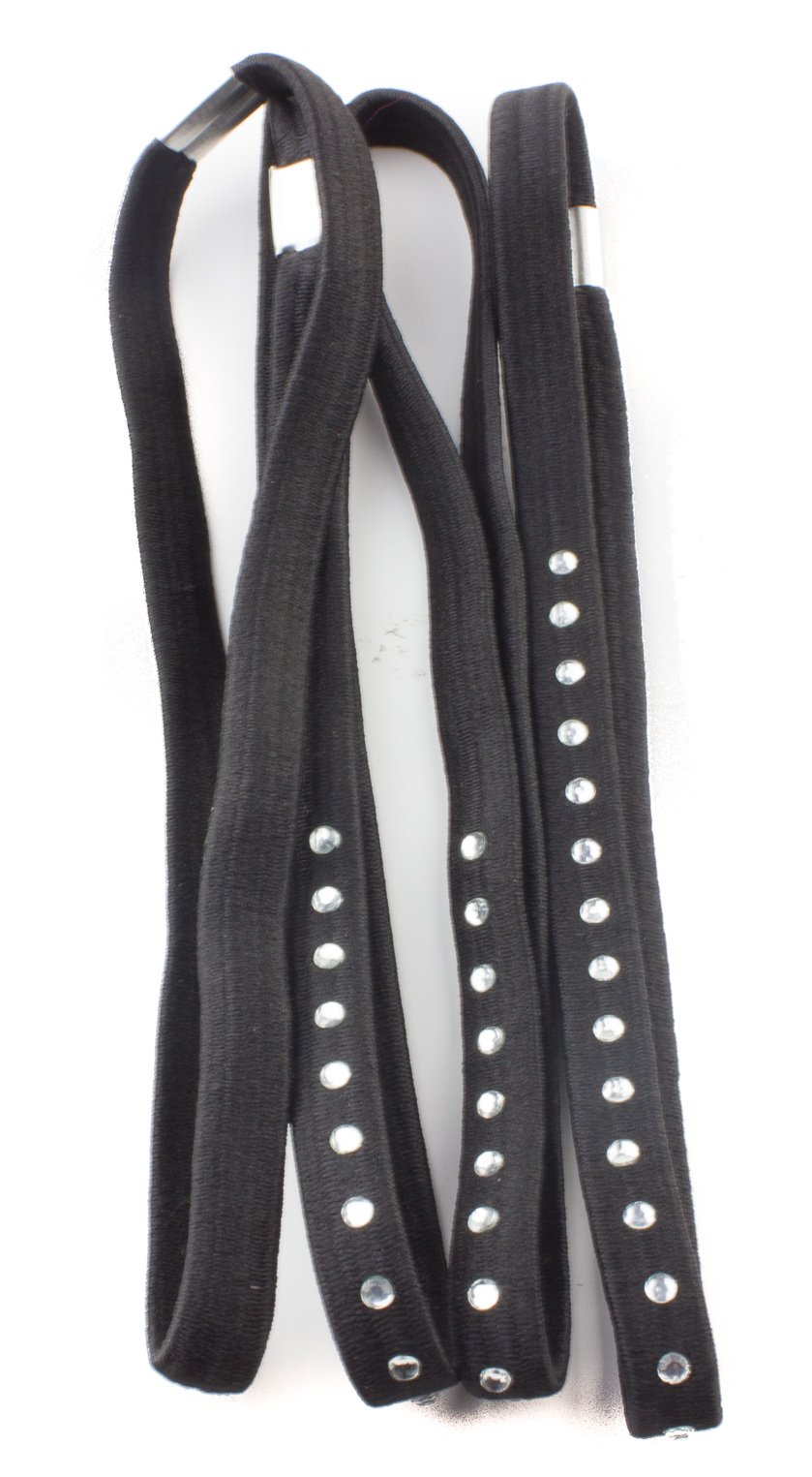 Mens Pack Of 4 Black Thin Hair Elastic Football Sports Stretchy Headbands