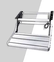 Manual de Liga de Alumínio Dobrável Degrau Único com Luz Led, Escada, Antiderrapante Telescópico, para Motorhome Rv Camper Van Caravana de Reboque de Viagem