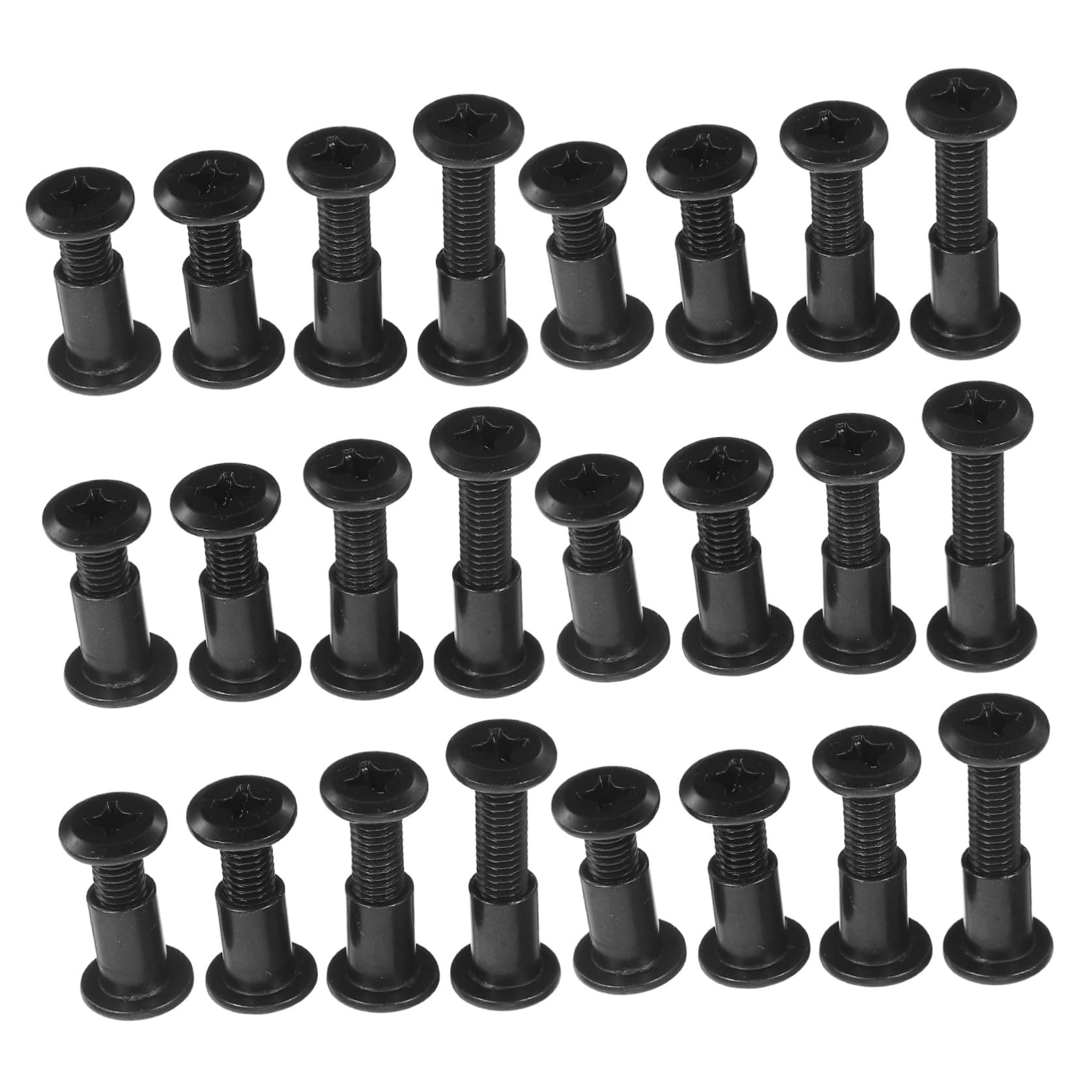 170 Set Kit di Viti di Collegamento per Mobili in Acciaio al Carbonio Nero M6x20 M6x16 Resistente e Facile da Installare per Telaio Letto e Sedie da Ufficio