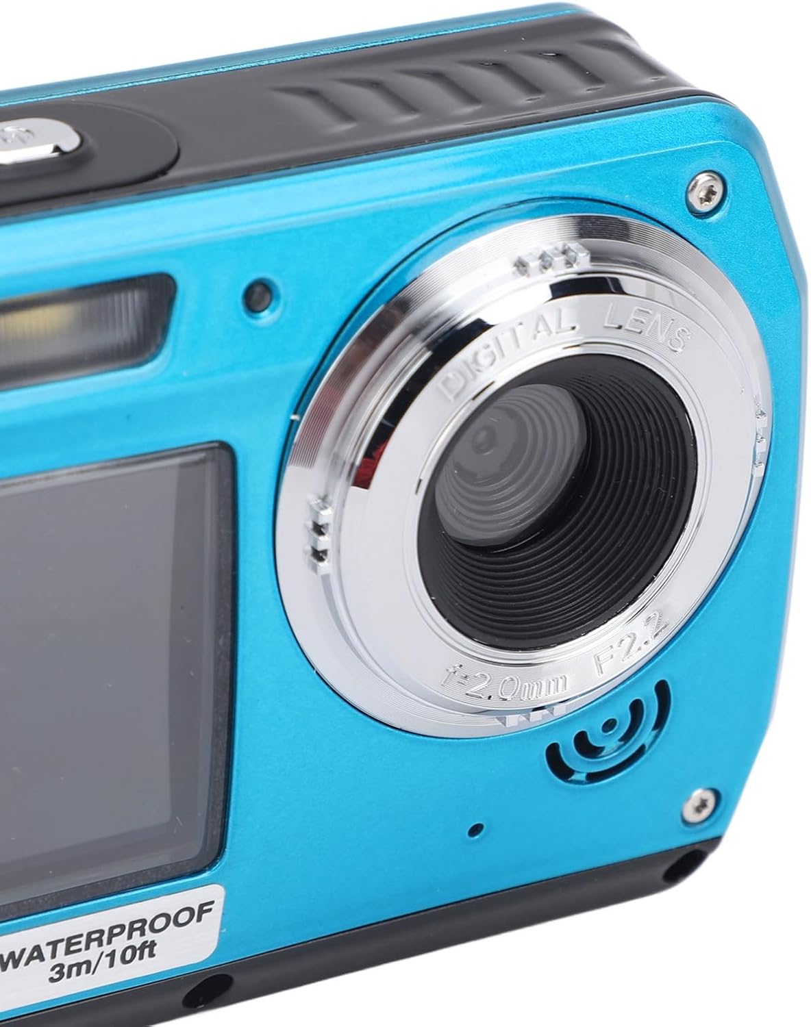 4K Camera Underwater Camera, 56MP 16X Zoom Compact Underwater Photography Cameras 10FT with Dual Screens for Snorkeling Swimming Vacation