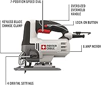 Vista 4 de PORTER-CABLE, sierra eléctrica orbital de 6 amperios PCE345