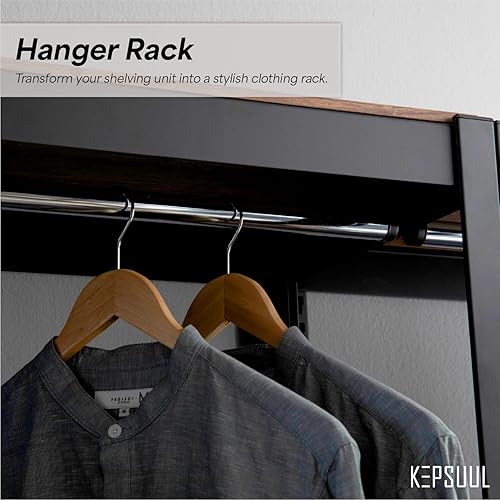 Miniatura 9 de Best Home Fashion kepsuul Estantería y almacenamiento de 4 estantes con barra de luz LED, fácil montaje y modular totalmente personalizable