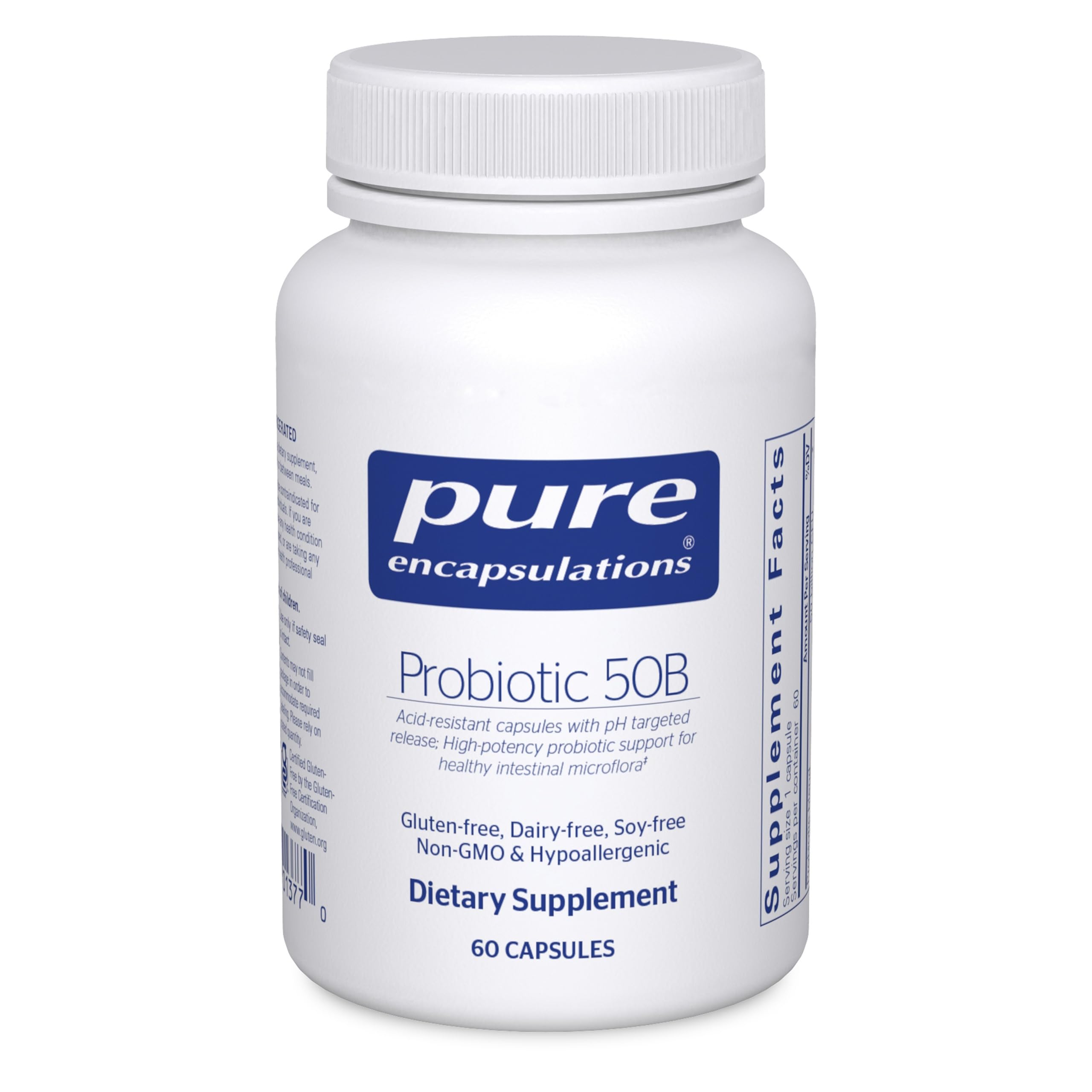 Pure EncapsulationsProbiotic 50B - Digestive Health Probiotic - Immune Supplement* - Acid-Resistant Capsules - Gluten Free & Non-GMO - 60 Capsules