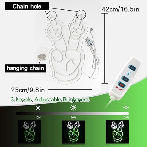 Miniatura 10 de Letrero de neón blanco con letra LED de neón con un número, luz de neón para dormitorio, primer cumpleaños, fiesta de Navidad, sala de juegos, club