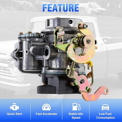 Miniatura 9 de Partol Carburador de 1 barril para Chevrolet GMC L6 carburador para motores Chevy 292 L6 - 4.1L 250 y 4.8L 292 2007-2016 (estrangulador automático)