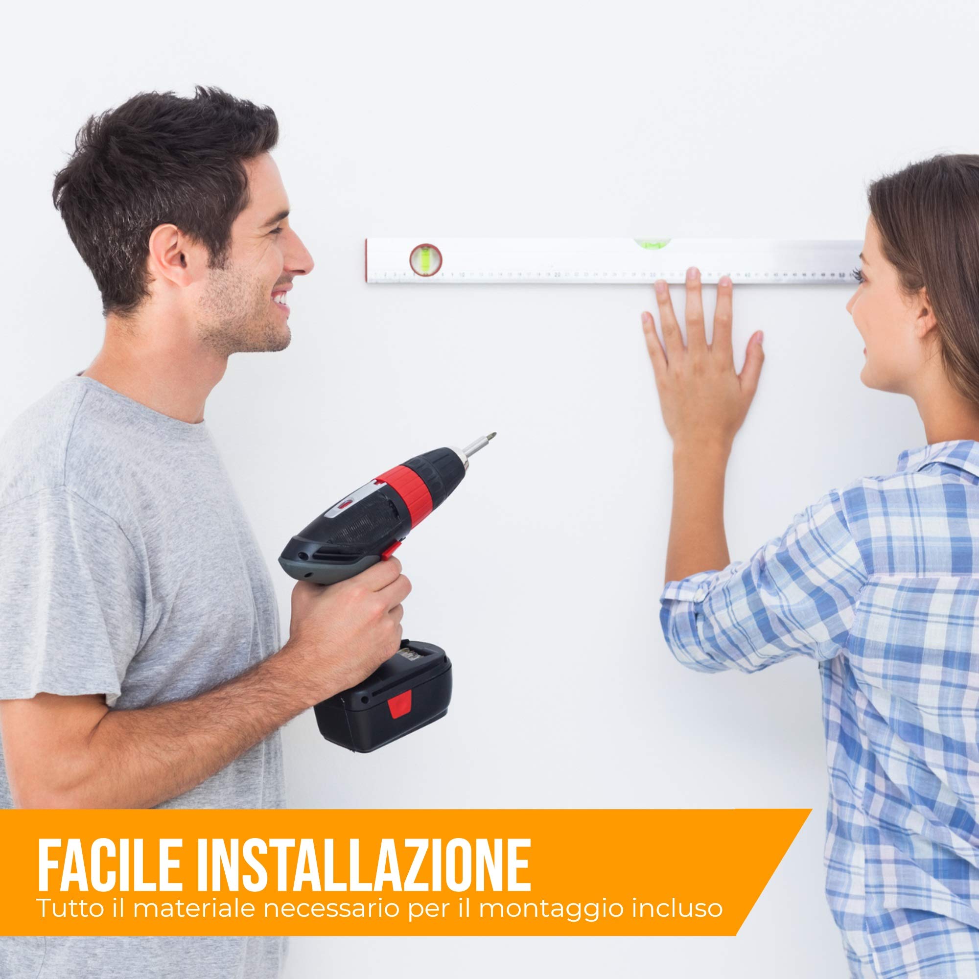 NANOOK Supporto da parete girevole per TV da 19-43 pollici | Inclinabile | Supporto da parete per televisori LCD, LED, QLED e OLED | Compatibilità universale | VESA da 100x100 a 200x200 | Nero