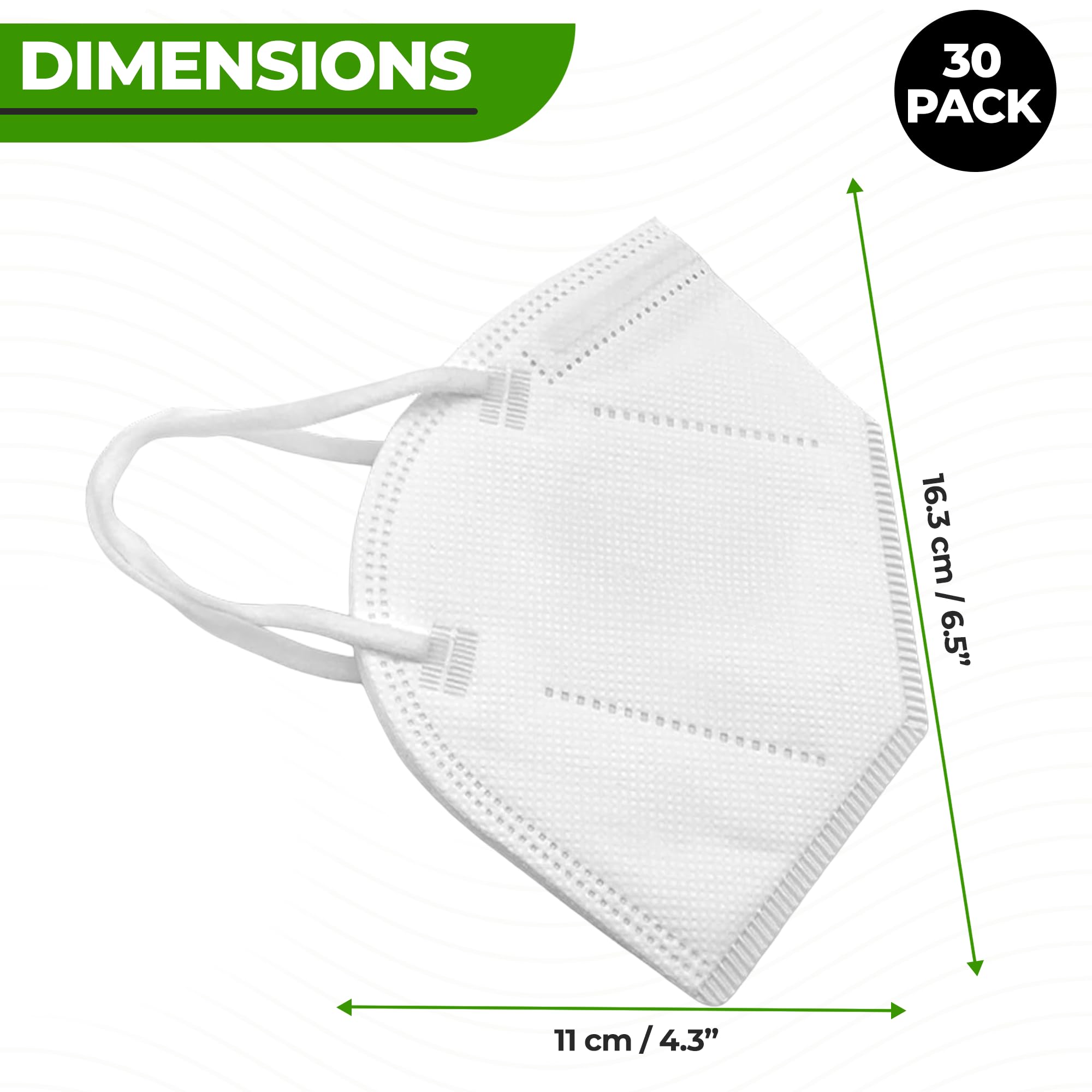 OutdoorGems FFP3 Face Masks, Pack of 30, UK Certified EN149:2001+A1:2009 - Image 2