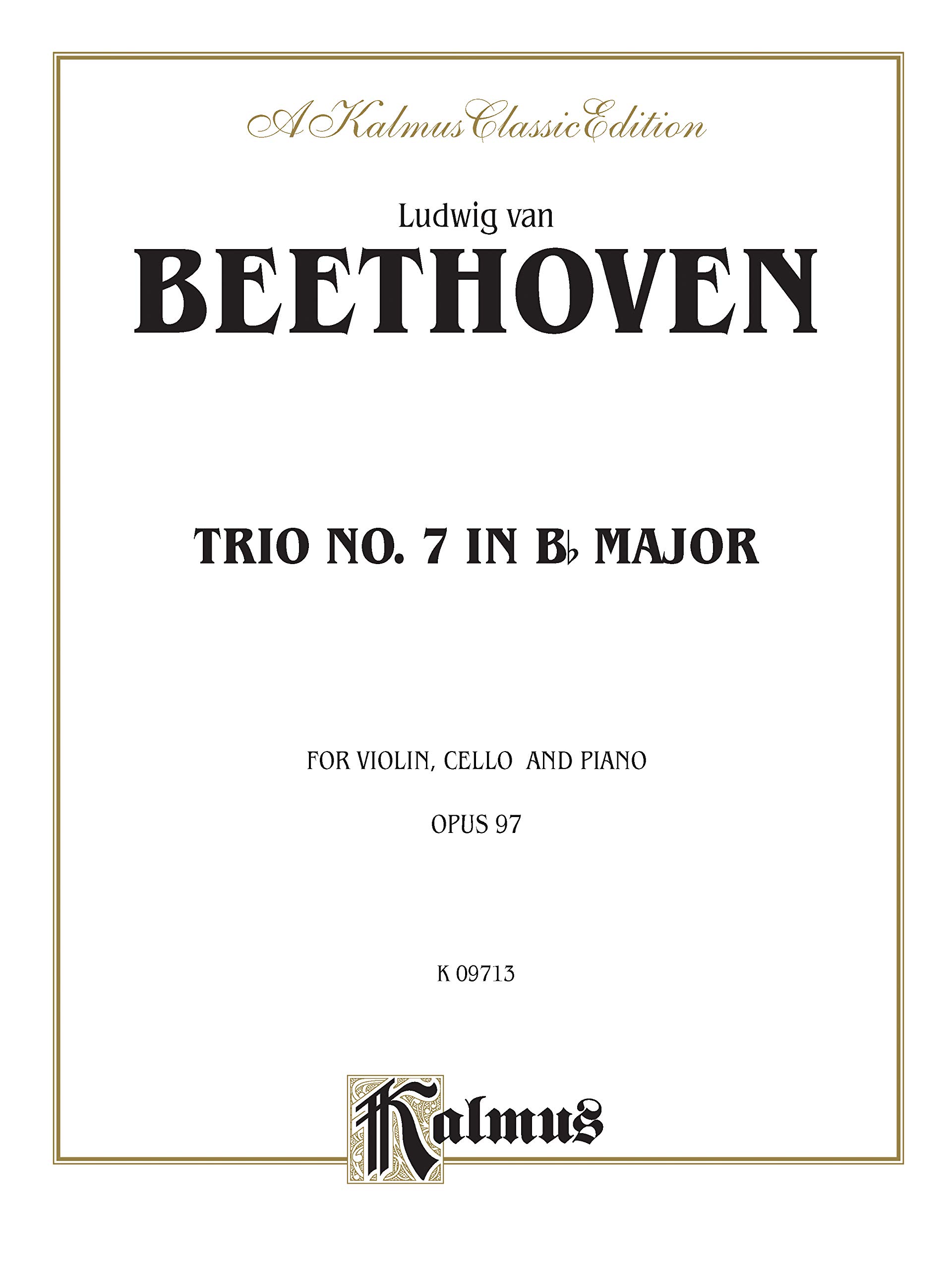 Piano Trio No. 7, Op. 97: B-Flat Major