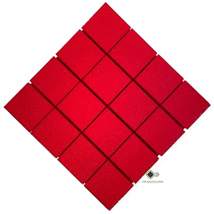 YGM Acoustic Foams Turbo Acoustic Soundproofing Studio Panels, Set of 72, 12