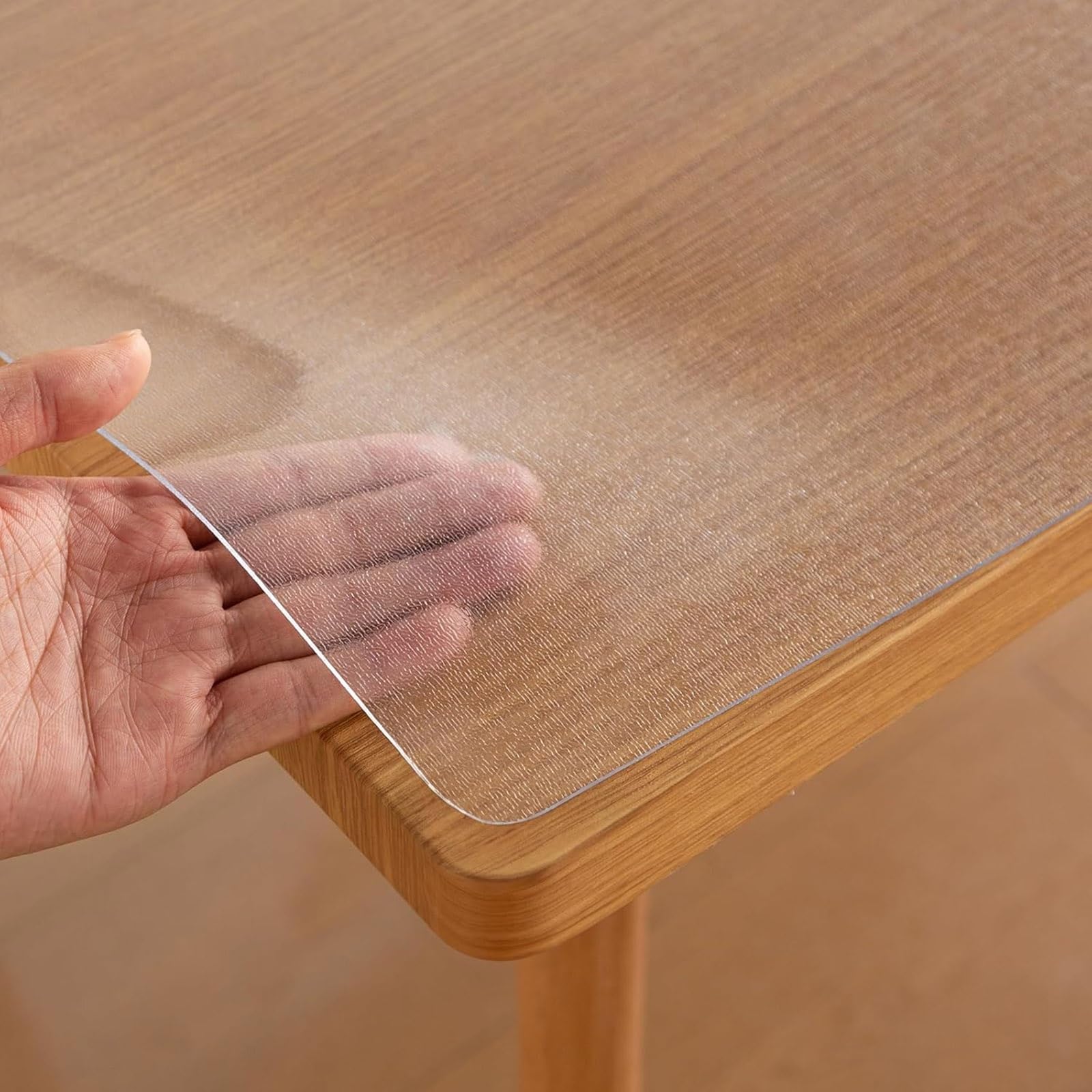 Clear Table Cover Protector, Computer Desk Mat, Clear Desk Writing Mat, 1mm Thick Desk Pad for Desktop Home Office(Frosted - 1 mm,90 cm ร 150 cm๏ผ 35'' x 59'' ๏ผ)