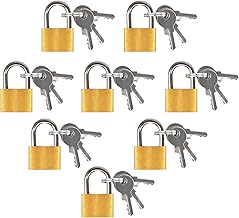 Small Padlock for Luggage, 8 Pcs Mini Luggage Padlock Is the Ideal Choice for Suitcases/Bags/Cabinets/Diaries, Luggage Padlocks Uses Durable Brass and Mini Padlock Key Is Equipped with 24 Keys