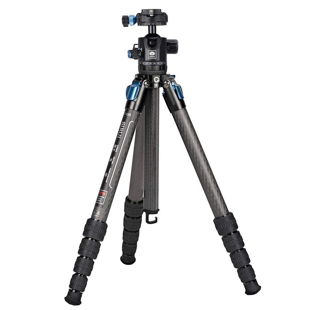 SIRUI ST-125 カーボン三脚 Amazon | シルイ 三脚 雲台セット 小型カーボン三脚 5段 ST-125+