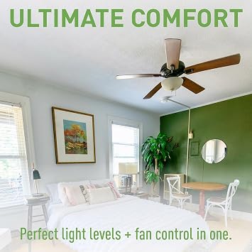 Legrand Pass & Seymour LSCLDC163PWCCV4 450W LS Series Preset Dimmer Light Switch for Dimmable LED and CFL Bulbs Plus 1.6A Fan Control, Single Pole/3-Way, White (1 Count)