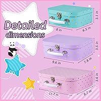 Vista 4 de Eazy2hD Paperboard Suitcases, Set of 3 Decorative Storage Boxes Gift Boxes With Lids for Photo Storage Home Decoration, Birthday, Weddings