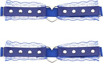 2Pcs Adjustable Lace Heart-Shaped Thigh Garter, Elastic Leg Garters for Women
