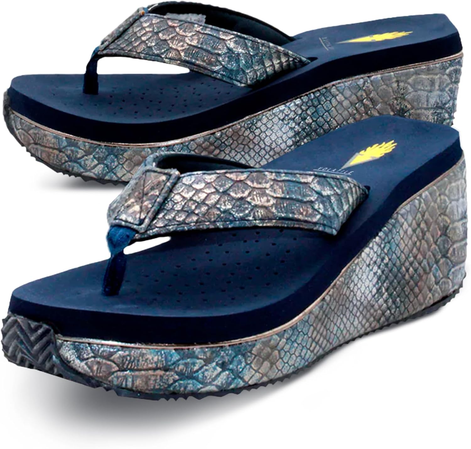 VOLATILE Womens Frappachino Casual Sandals Casual Low Heel 1-2"