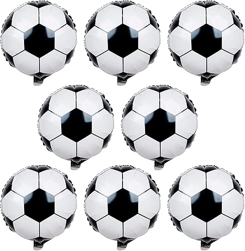 Miniatura 1 de 8 globos de fiesta de fútbol, globos de papel de aluminio de 18 pulgadas, copa del mundo 2022, globos de aluminio de Mylar en forma de fútbol para