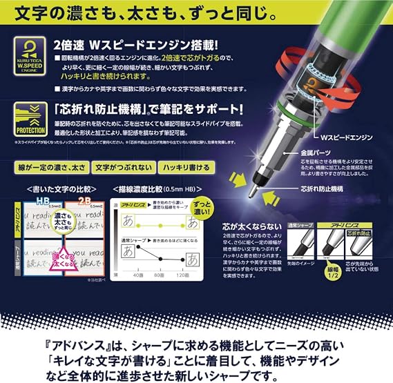 uni Kuru Toga Advance Mechanical Pencil | 0.7mm | White [M7-559]