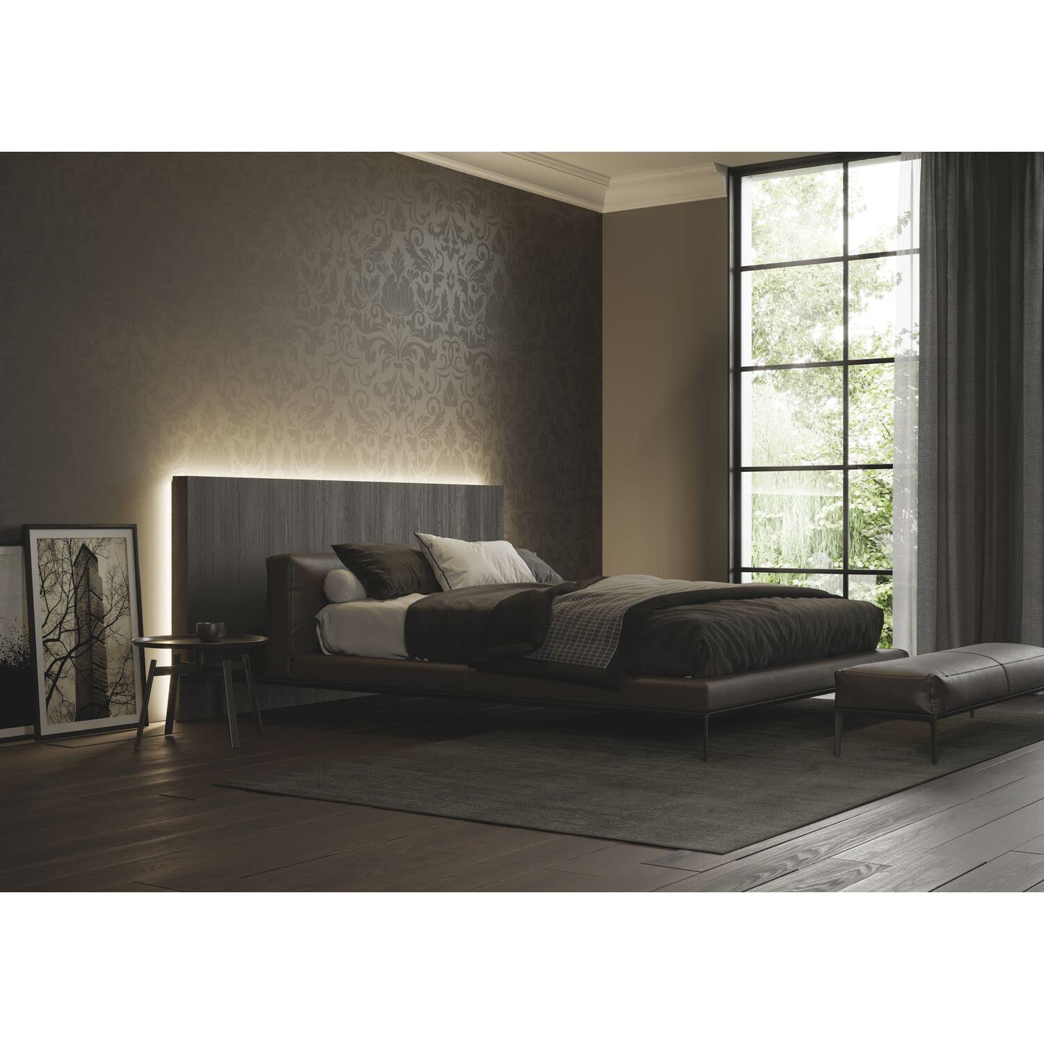 DOMUS LINE Flexyled - Striscia LED AT6 con rivestimento in silicone, senza punti luminosi, separabile e flessibile, 4000 K, bianco neutro, 24 V, 3000 mm