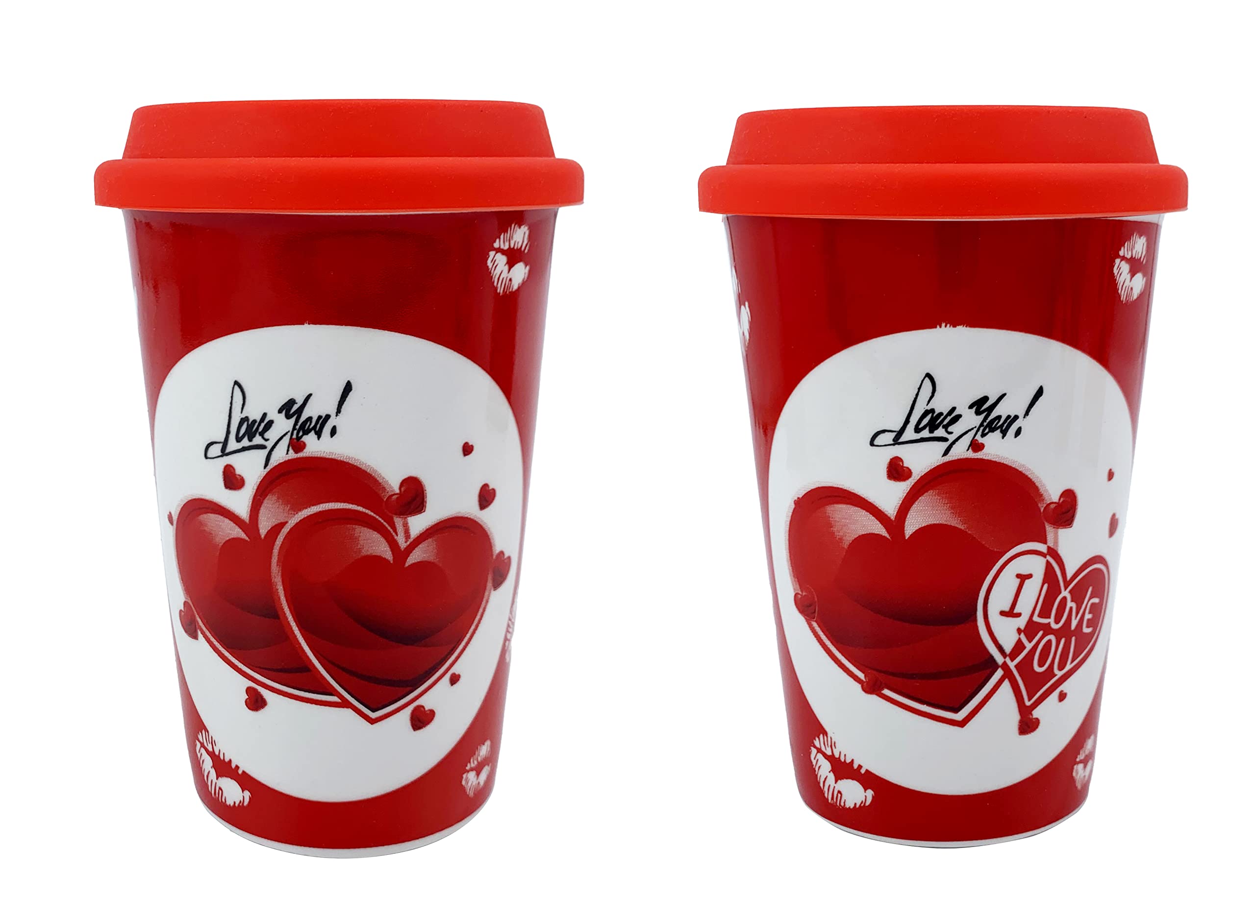 Valentine Mug With Lid Assorted 12.5cm