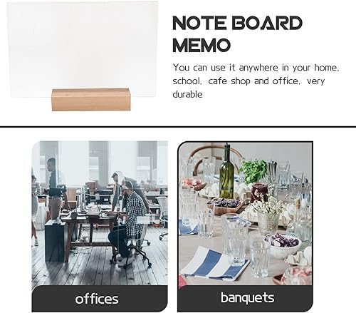 Miniatura 4 de Tablero de notas acrílico, lámpara de noche, tablero de mensajes, tablero de notas borrable, tablero de mensajes para el hogar, tablero de madera,