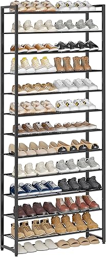 Miniatura 11 de Zapatero de metal, organizador de zapatos de garaje de 6 niveles, con capacidad máxima para 30 pares, estante de almacenamiento de zapatos