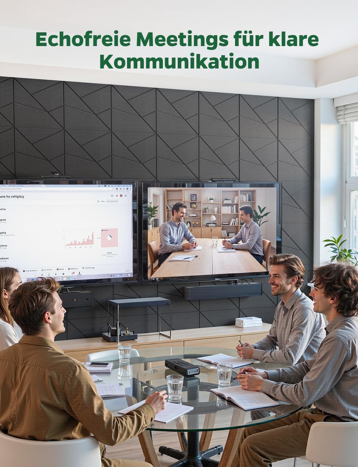 18 Stück Akustikplatten Selbstklebend, Akustik Schallabsorber Panels für Wand & Gaming Zimmer mit Liniendesign & Zuschneidbar | Acoustic Akustikplatte für Studio, Tür & Wall (Schwarz, 30x30x0,9cm)