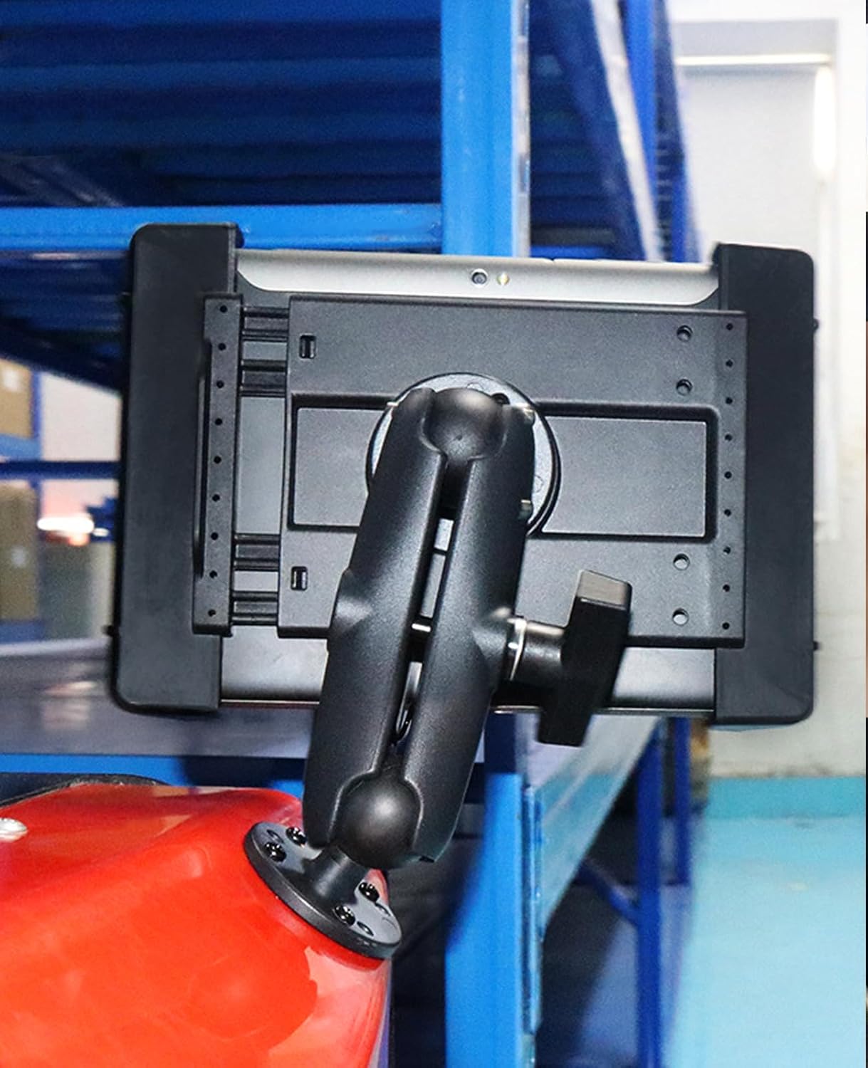 Aluminum 1.5" Double Ball Mount with Two AMPS Round Plates, Tablet, Fish Finder Mount, Double Socket Arm with 1.5 inches / 38mm / C Size Ball, Compatible with RAM, Arkon, iBolt and More