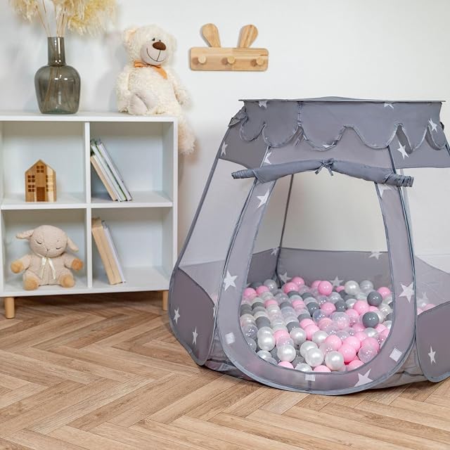 Foto 3 de 6 de Selonis Tienda 105X90cm/100 Bolas De Campaña/Castilo Plegable con Bolas 6Cm para Niños