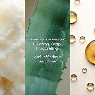 Raw Sugar Scalp Restore Hair Care Bundle, Shampoo and Conditioner Set with Jojoba, Aloe and Niacinamide, Formulated without Sulfates + Parabens