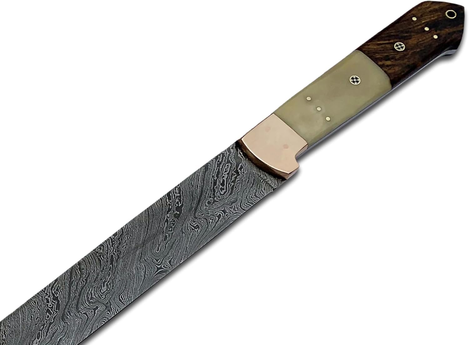 Empire - 25 Inch Long - Sharpe Edges - Full Tang Sword - Handmade Damascus Steel Viking Sword with Sheath - Rose Wood & Bone Grip - Hand Forged Combat Sword - Best Gift for Him